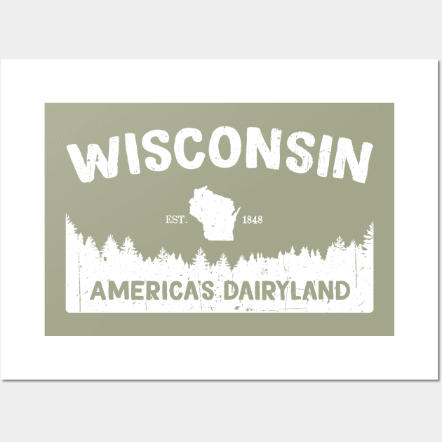 Wisconsin, Midwest State Motto Wall Art by GreatLakesLocals